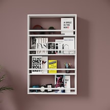 Rosepal Mobilya Micro Çok Amaçlı Beyaz Duvar Rafı