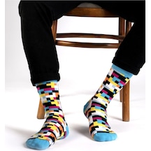 Ozzy Socks Blok Desenli Çorap Renkli