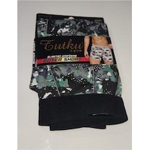 Tutku Erkek Lycralı Desenli Boxer 3 Lü Paket 119 Çok Renkli