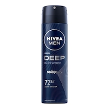 5 Adet Nıvea Men Erkek Sprey Deodorant Deep Darkwood Aktif Karbon 150 Ml