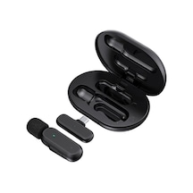 K60/k61 Kablosuz Yaka Mikrofonu Şarj Kutulu 2.4ghz Gürültü Azaltmalı Mini Mikrofon Apple Uyumlu iPhone & Andr