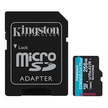 Kingston Canvas Go Plus SDCG3/256GB 256 GB Micro SDXC Class 10 UHS-I U3 V30 Hafıza Kartı + Adaptör
