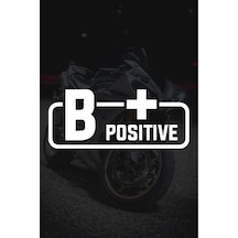 B+ Pozitif Kan Grubu Sticker Beyaz Renk 14cm