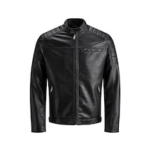 Jack & Jones JJerocky Jacket Noos Erkek Deri Mont Siyah