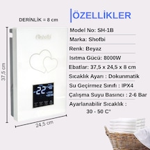 Shofbi SH-1B Dijital Şofben Beyaz