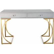 Madison Gold Metal Beyaz Çalışma Masası