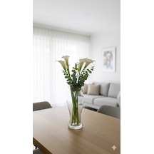 Şeffaf Cam Vazo Uzun 25.5 Cm