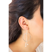 Sallantılı Halka Model Telkari Gümüş Kadın Küpe 201020609