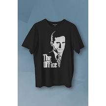 The Office Michael Scott Godfather Dunder Mifflin Baskılı Siyah T-shirt Unisex Tişört 001