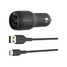 Boost Charge Çift Usb Araç Şarj Cihazı 24 W + Usb-a - Usb-a Kablosu Çift Usb-a Bağlantı Noktalı Şarj Cihazı