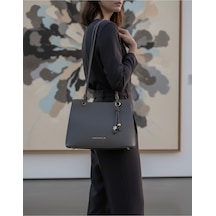 Just Polo Günlük Kombinlere Uygun Özel Tasarım Premium Kadın El Çantası - Elit Zarif Ve Şehirli Stil Shopper Gri