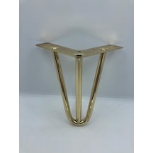 Karakoçaksesuar Metal, 3 Mil 14x12x12 Gold Baza, Koltuk, Mobilya Ayağı (4 Adet)
