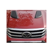 Toyota Hilux 2015+ İkili Kaput Venti Seti Kaput Üstü Havalandırma Kaplama 2 Parça Siyah