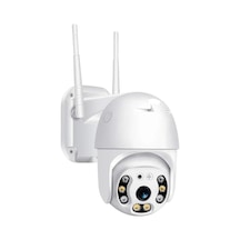 Full Hd 1080p Wi-fi Ip66 Ptz V380 Pro Kamera, Pan Tilt Güvenlik Kamerası, Çift Yönlü Ses/hareket Algılama/en İyi Gece Görüşü/su Geçirmez Cctv Kamera, 128 Gb'a Kadar Sd Kart Desteği, Beyaz Açık Gri