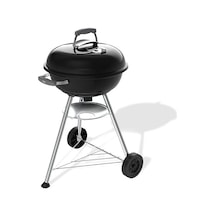 Weber Compact Kettle Kömür Barbekü 2026 Versiyonu , 47 Cm Pişirm Beyaz - Siyah