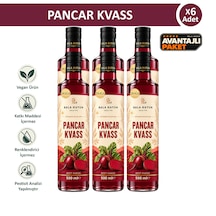Bala Hatun Pancar Kvass 6 x 500 ML - Kefir Altı Suyu İle Mayalama - Doğal Fermente 6'lı Cam Şişe