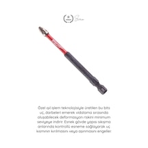 Vidalama Pz2 Yıldız Bits Uç 90 Mm Darbeli Vidalama Tornavida Aksesuarı Profesyonel Çelik Şok Emici