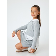 Koton Gömlek Detaylı Sweatshirt Çift Kumaş Detaylı Gri 5wkg10349ak Gri Koton Gömlek Detaylı Sweatshirt Çift Kumaş Detaylı Gri 5wkg10349ak Gri