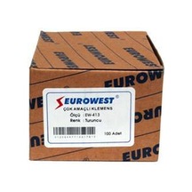 Eurowest Çok Amaçlı 3 İletken Bağlantılı Klemens Turuncu - 1 Paket 100 Adet