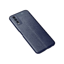 Vivo Y20 Kılıf Deri Görünümlü Renk Atmayan Dayanaklı Silikon Kapak Niss
