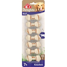 Delights Beef Xs Boy Sığır Etli Kemik 7'li, 84 Gr Köpek Ödülü