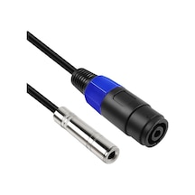 Rogfer 4 Çekirdekli Ommus Dişi - 6.35mm Dişi Ses Kablosu 0.5m