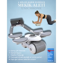 Dijital Ekranlı Çek Bırak - Dirsek Destekli Mekik Aleti - Karın Egzersiz Aleti