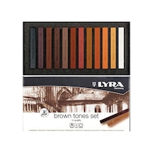 Lyra Kahve Tonlar Soft - Toz Pastel Boya Seti 12 Renk 5641121