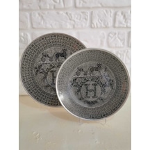 Konyax Pasta Ve Servis Set 6 Kişilik Truva Platin Çok Renkli