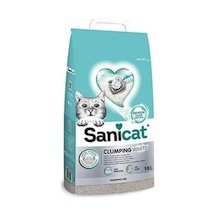 Sanicat Clumping White Cotton Fresh Oksijen Kontrol Süper Topaklanan Kedi Kumu 10 Lt