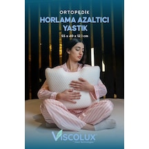 Horlama Azaltıcı Yastık - Horlama Önleyici Ortopedik Visco Yastık Yeşil 55x40x12/10, Pembe Genel