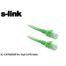 S-Link Sl-Cat605Gr 5M Yeşil Cat6 Patch Kablo