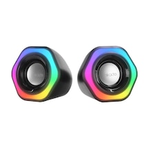 Mıkado Md-176, 6w, 1+1, Masaüstü, Rgb Aydınlatma, Usb, Siyah Kasa, Speaker