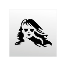 Folyo Sticker Rüzgar Kızı 90 Cm Uzunluk Siyah
