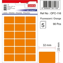 Tanex Ofc-116 Flo Turuncu Ofis Etiketi
