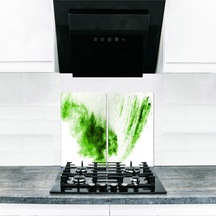 Cam Ocak Koruyucu ve Kesim Tablası Yeşil Kum  (80cm x 52cm) 2 Pa