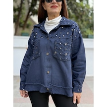 İtalyan Pullu Gabardin Ceket Lacivert 50 Bedene Kadar