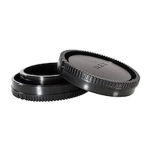 Nex Body Ve Lens Arka Kapağı, Nex Vee Mount İle Uyumlu Body Kapağı Ve Lens Arka Kapağı Açık Ahşap