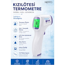 Temassız Dijital Ateş Ölçer Alından Ölçüm 1 Saniyede Sonuç Lcd Ekran Hafıza Özellikli Kızılötesi Termometre