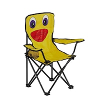 Civciv Figürlü Katlanır Çocuk Oyun Kamp Piknik Plaj Sandalyesi Sarı