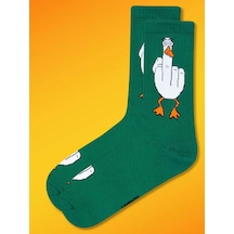 Kingkit Kaz Desenli Ve Baskılı Eğlenceli Yüksek Çoraplar 1 Çift 232459419 Yeşil