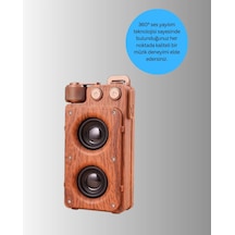 Mey İthalat Klasik Görünümlü Bluetooth Hoparlör 360 Derece Stereo Ve Fm Radyo