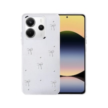 Xiaomi Redmi Note 14 4g Fiyonk Desenli Kapak - Desen 5 Beyaz