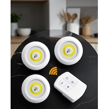 Led Lamba 3'lü Uzaktan Kumandalı Pilli Yapışkanlı Ucz3lülamba3 Çok Renkli