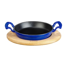 Lava Yuvarlak Kulplu Tava ve Ahşap Altlıklı. Çap(Ø) 20cm. -