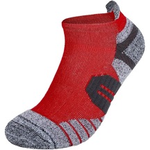 Jzcat Havlu Altlı Koşu Çorapları Unisex Kısa Spor Çorapları - Kırmızı