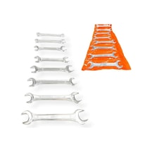 Jouis Anahtar Takımı 8 Parça Seti Ağzı Açık Çift Taraflı 6-22mm 6x7-8x9-10x11-12x13-14x15-16x17-18x19-20x22 Araba Motorsiklet Bisiklet Tamiri Somun Sıkma Aparatı Set