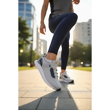 Enoch Erkek Spor Ayakkabı Koşu Ve Yürüyüş Sneaker Yan Destekli Ve Örme Performans Modeli Gri