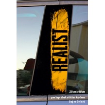 Realist Oto Folyo Baskı Kaplama Araba Kapı Sticker Set