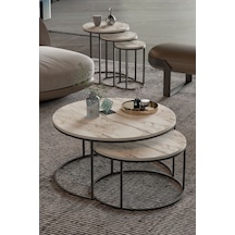 Orta Sehpa Ve Zigon Sehpa Set İkili Lüx C Zigon Efes